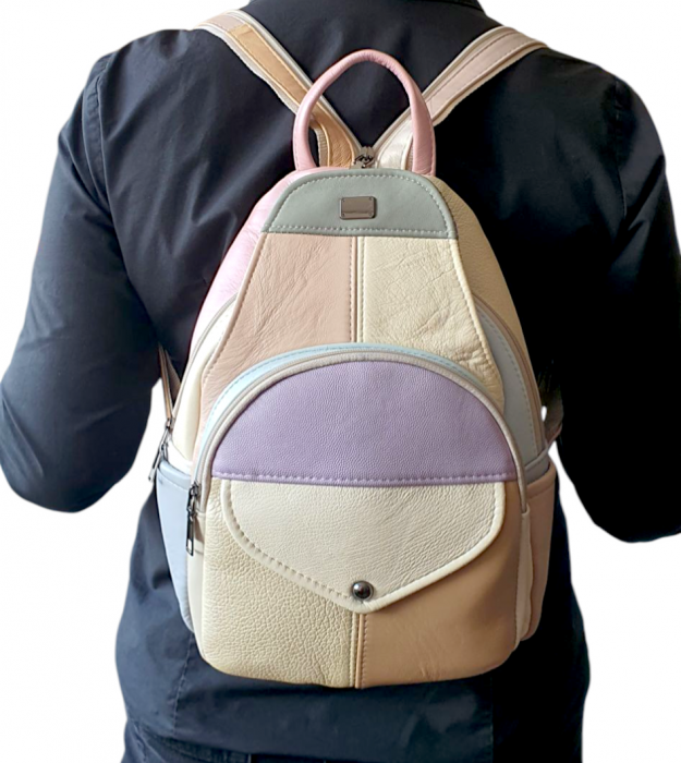 Rucsac Dama Piele Naturala Multicolor Bulma G04237 [7]