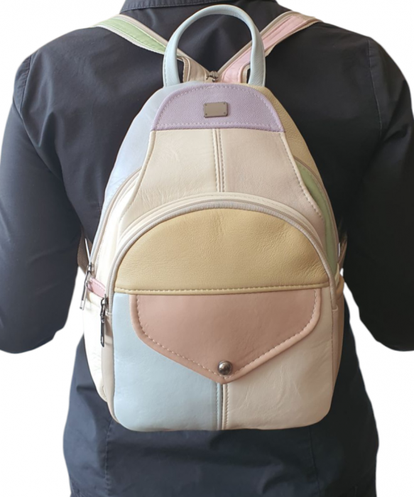 Rucsac Dama Piele Naturala Multicolor Bulma G04242 [7]