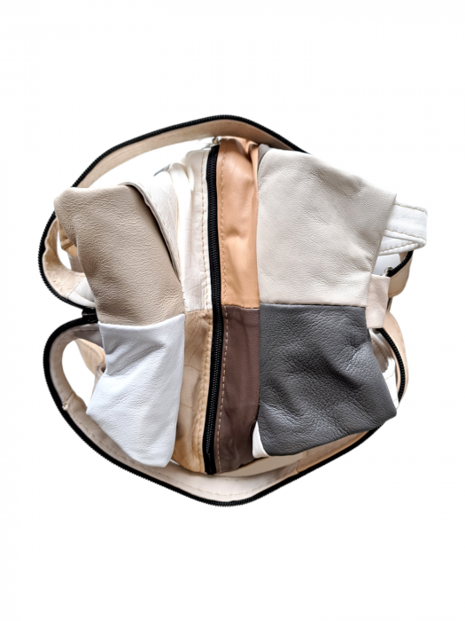 Rucsac Dama Piele Naturala Multicolor Clarisa G02896 [6]