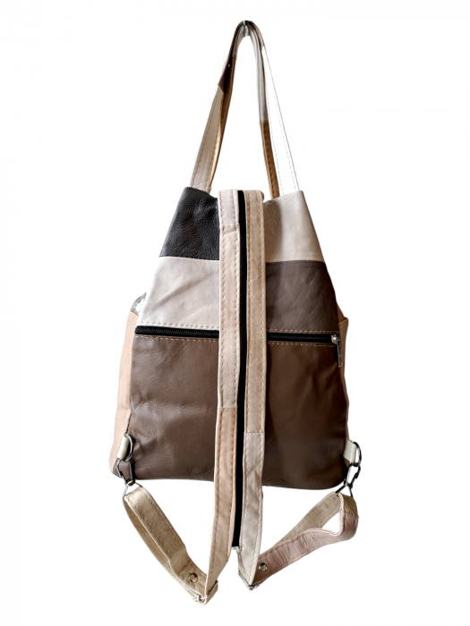 Rucsac Dama Piele Naturala Multicolor Clarisa G02896 [4]