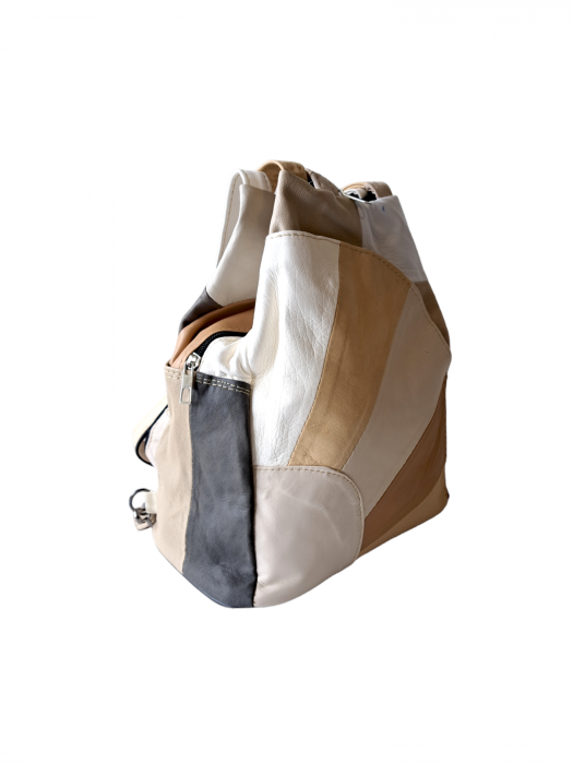 Rucsac Dama Piele Naturala Multicolor Clarisa G02896 [2]