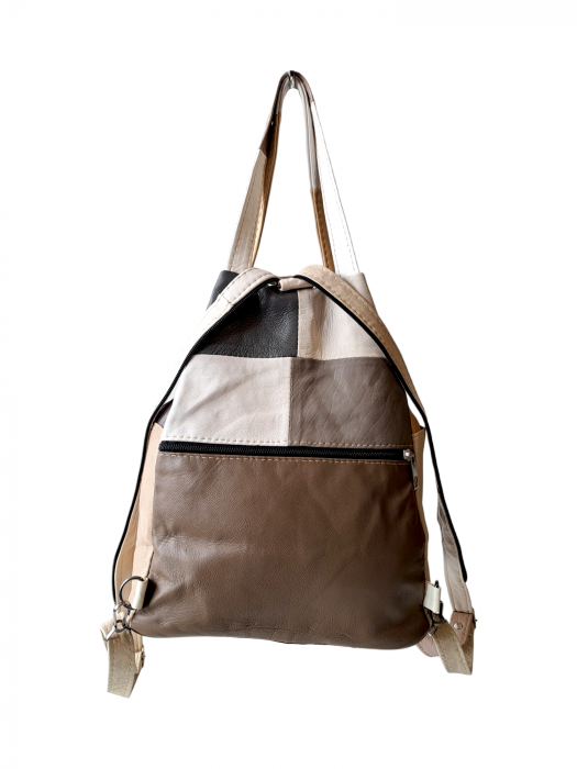 Rucsac Dama Piele Naturala Multicolor Clarisa G02896 [5]
