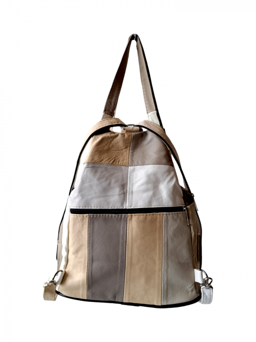 Rucsac Dama Piele Naturala Multicolor Clarisa G02897 [4]