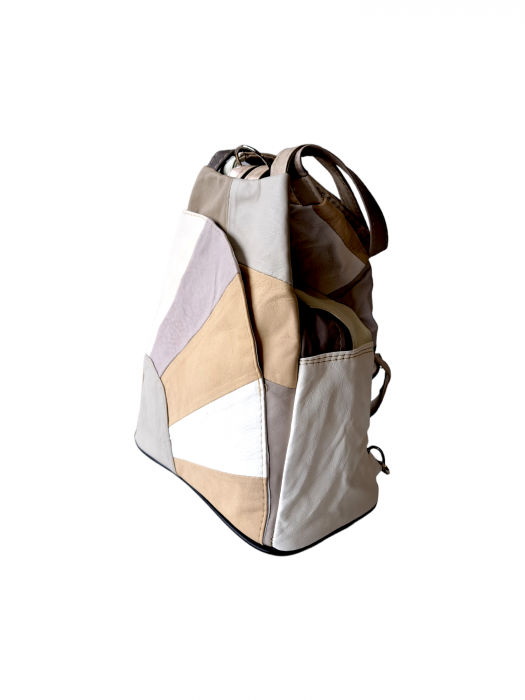 Rucsac Dama Piele Naturala Multicolor Clarisa G02897 [3]
