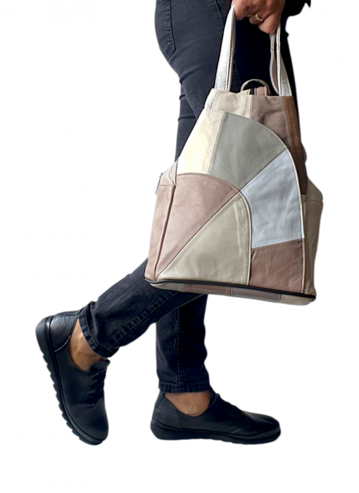 Rucsac Dama Piele Naturala Multicolor Clarisa G04389 [6]