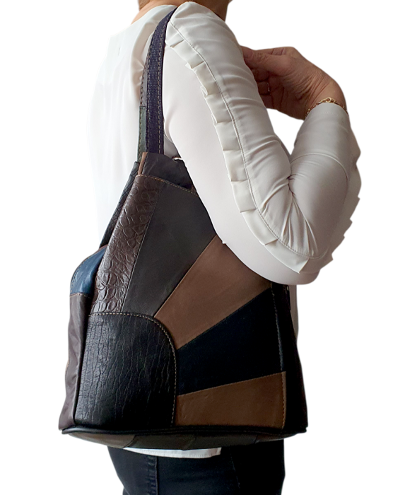 Rucsac Dama Piele Naturala Multicolor Clarisa G04621 [8]