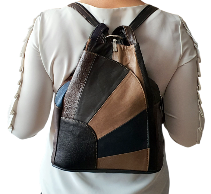 Rucsac Dama Piele Naturala Multicolor Clarisa G04621 [7]