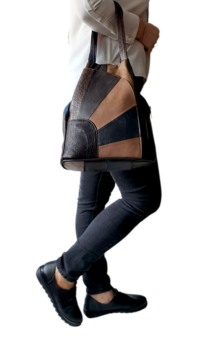 Rucsac Dama Piele Naturala Multicolor Clarisa G04621 [6]