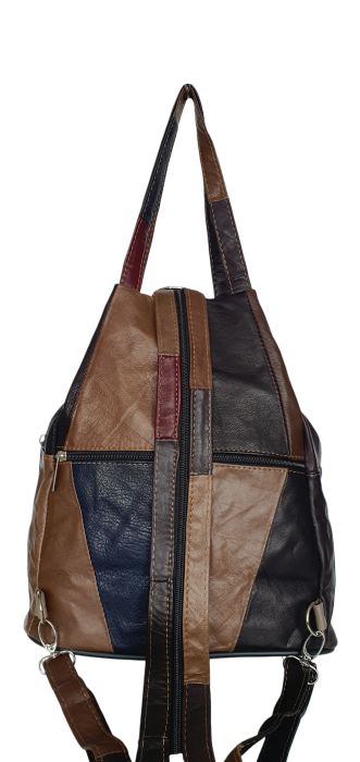 Rucsac Dama Piele Naturala Multicolor Clarisa G04622 [4]