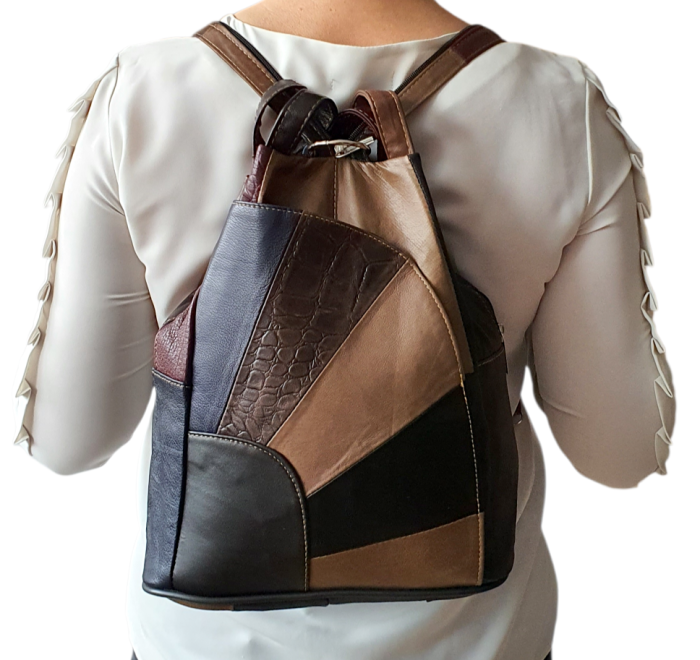 Rucsac Dama Piele Naturala Multicolor Clarisa G04622 [7]