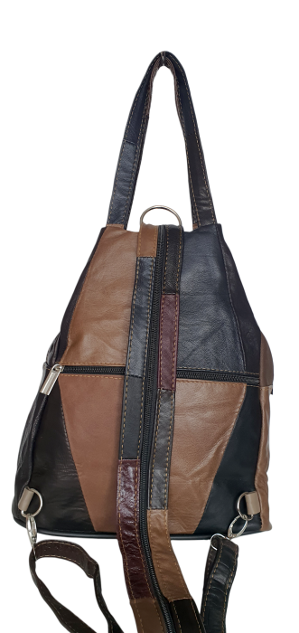 Rucsac Dama Piele Naturala Multicolor Clarisa G04623 [4]