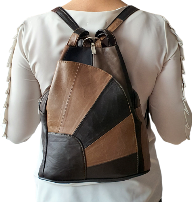 Rucsac Dama Piele Naturala Multicolor Clarisa G04623 [7]