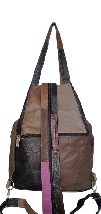 Rucsac Dama Piele Naturala Multicolor Clarisa G04624 [4]