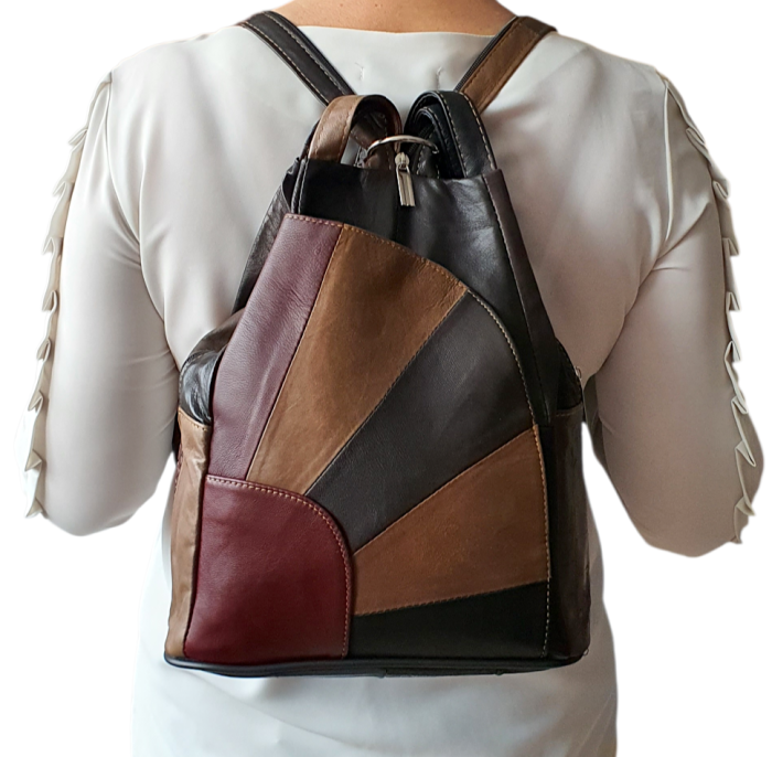 Rucsac Dama Piele Naturala Multicolor Clarisa G04624 [7]