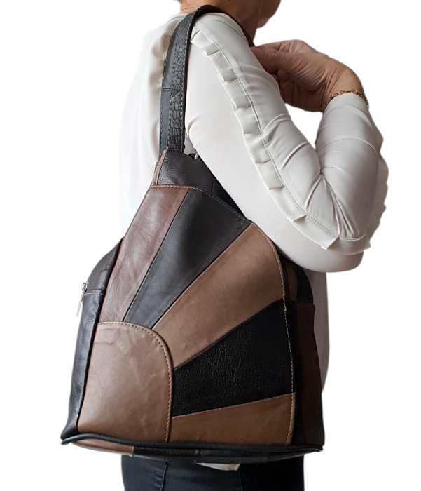 Rucsac Dama Piele Naturala Multicolor Clarisa G04625 [6]