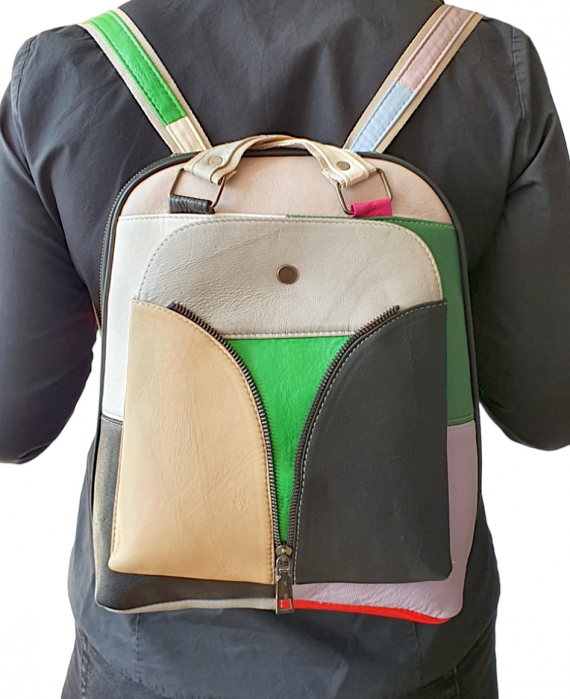 Rucsac Dama Piele Naturala Multicolor Erina G03611 [8]