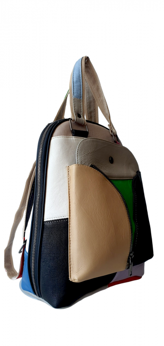 Rucsac Dama Piele Naturala Multicolor Erina G03611 [2]