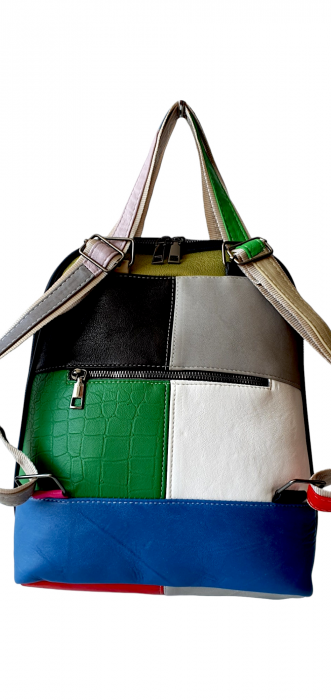 Rucsac Dama Piele Naturala Multicolor Erina G03611 [4]