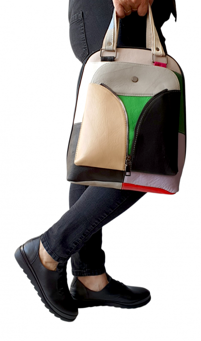 Rucsac Dama Piele Naturala Multicolor Erina G03611 [5]