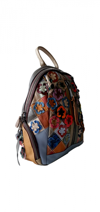Rucsac Dama Piele Naturala Multicolor Floris G03801 [2]