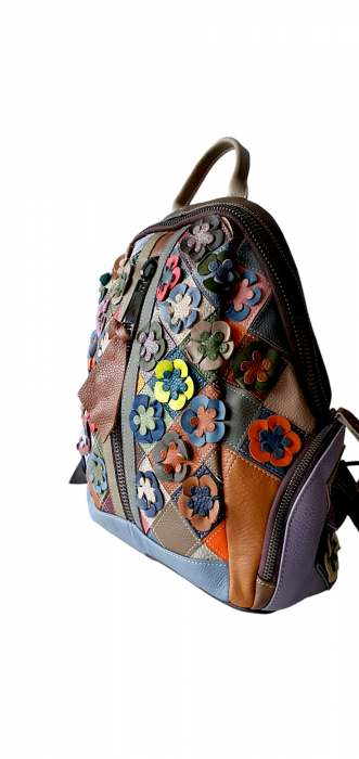Rucsac Dama Piele Naturala Multicolor Floris G03801 [3]