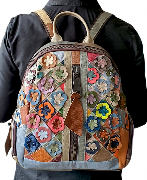 Rucsac Dama Piele Naturala Multicolor Floris G03801 [7]