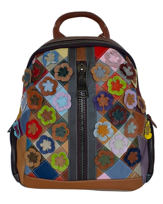 Rucsac Dama Piele Naturala Multicolor Floris G04829 [2]