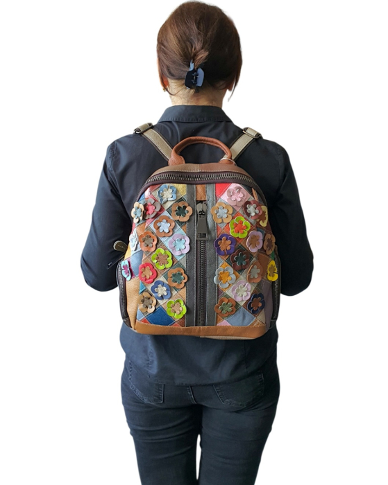 Rucsac Dama Piele Naturala Multicolor Floris G04829 [7]