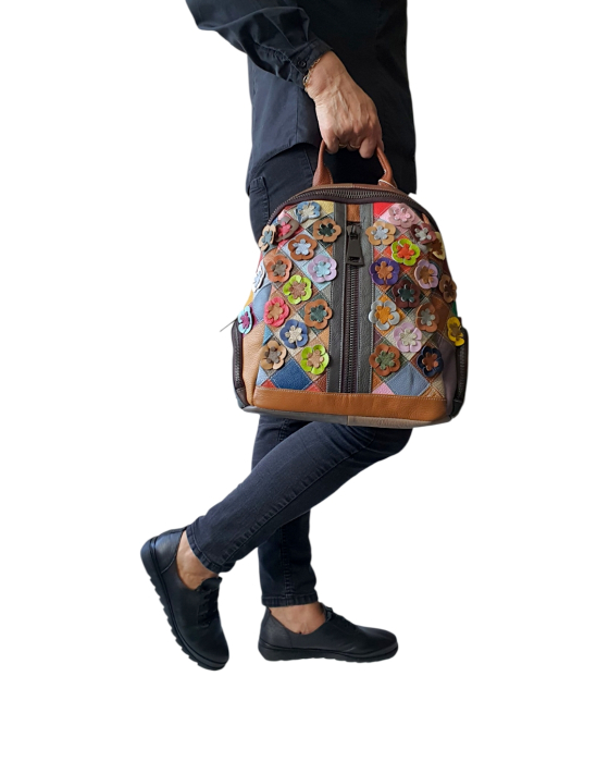 Rucsac Dama Piele Naturala Multicolor Floris G04829 [6]