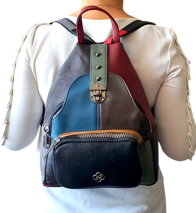 Rucsac Dama Piele Naturala Multicolor Hema G04441 [7]