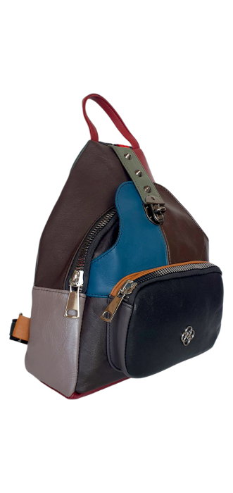 Rucsac Dama Piele Naturala Multicolor Hema G04441 [2]