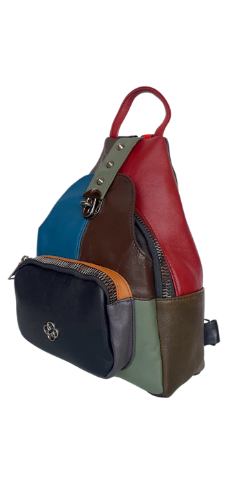 Rucsac Dama Piele Naturala Multicolor Hema G04441 [3]