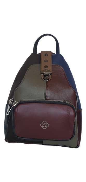 Rucsac Dama Piele Naturala Multicolor Hema G04475 [1]