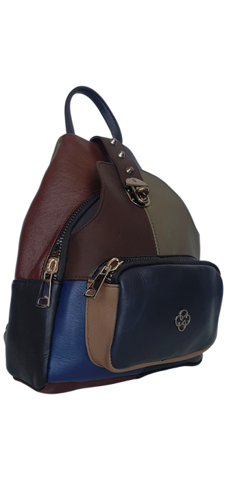 Rucsac Dama Piele Naturala Multicolor Hema G04476 [2]