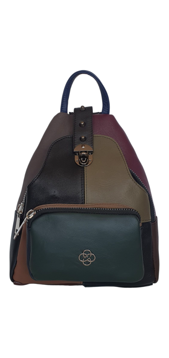 Rucsac Dama Piele Naturala Multicolor Hema G04477 [1]