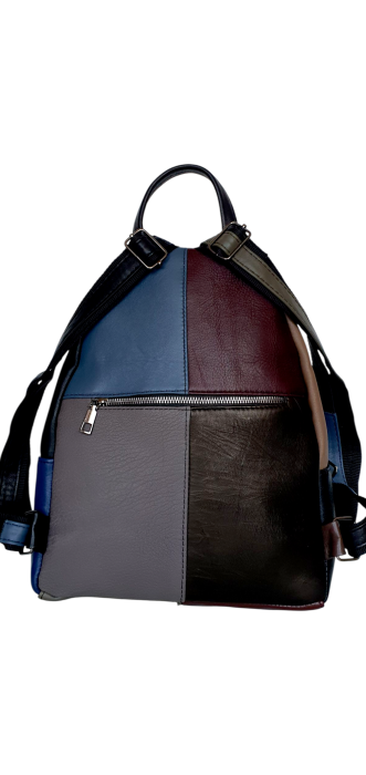 Rucsac Dama Piele Naturala Multicolor Hema G04489 [4]