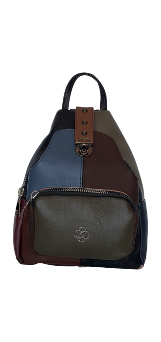 Rucsac Dama Piele Naturala Multicolor Hema G04490 [1]