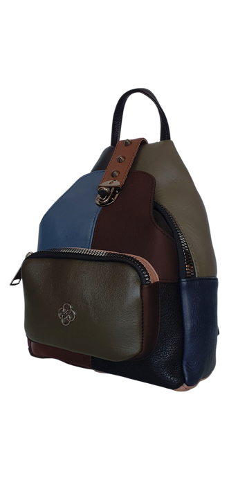 Rucsac Dama Piele Naturala Multicolor Hema G04490 [3]