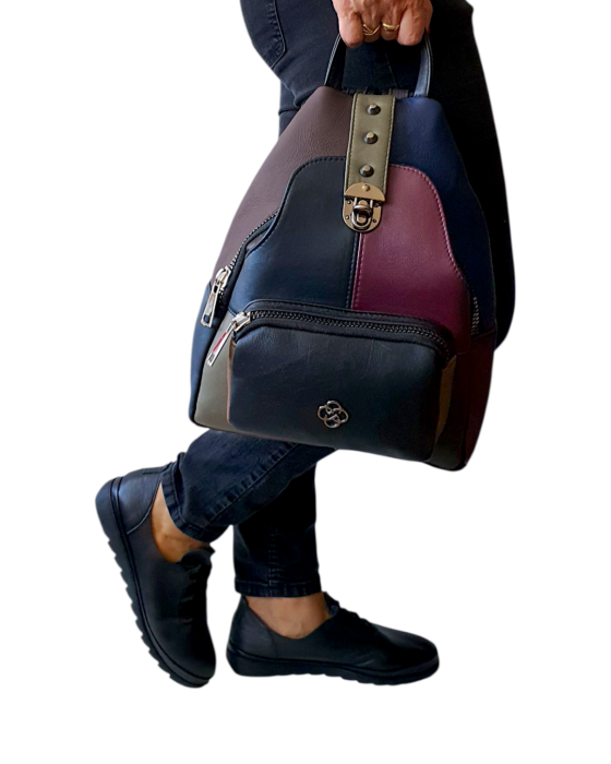 Rucsac Dama Piele Naturala Multicolor Hema G04491 [6]