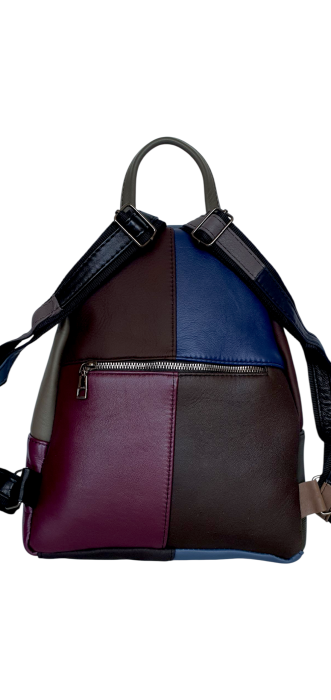 Rucsac Dama Piele Naturala Multicolor Hema G04529 [4]