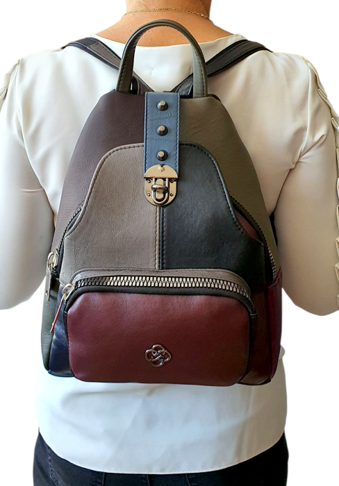 Rucsac Dama Piele Naturala Multicolor Hema G04529 [6]