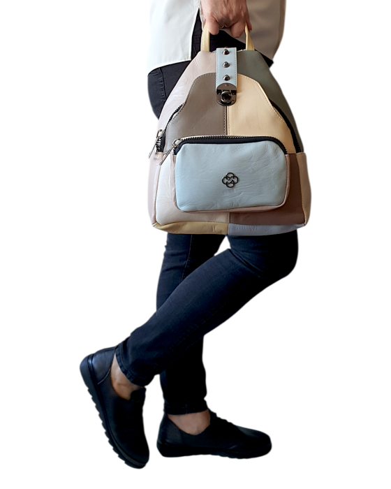 Rucsac Dama Piele Naturala Multicolor Hema G04696 [5]