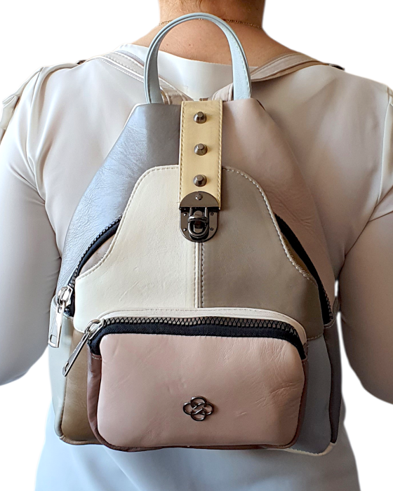 Rucsac Dama Piele Naturala Multicolor Hema G04698 [7]