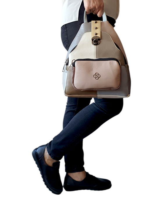 Rucsac Dama Piele Naturala Multicolor Hema G04698 [6]