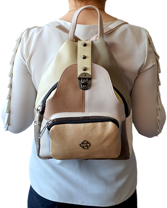 Rucsac Dama Piele Naturala Multicolor Hema G04699 [7]