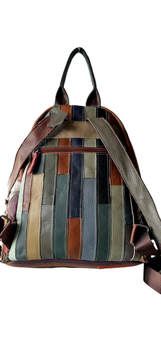 Rucsac Dama Piele Naturala Multicolor Ilaria G03507 [4]