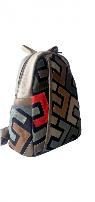 Rucsac Dama Piele Naturala Multicolor Ilaria G03998 [2]