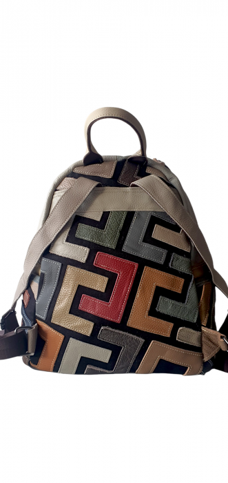 Rucsac Dama Piele Naturala Multicolor Ilaria G03998 [4]
