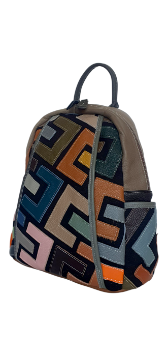 Rucsac Dama Piele Naturala Multicolor Ilaria G04557 [3]