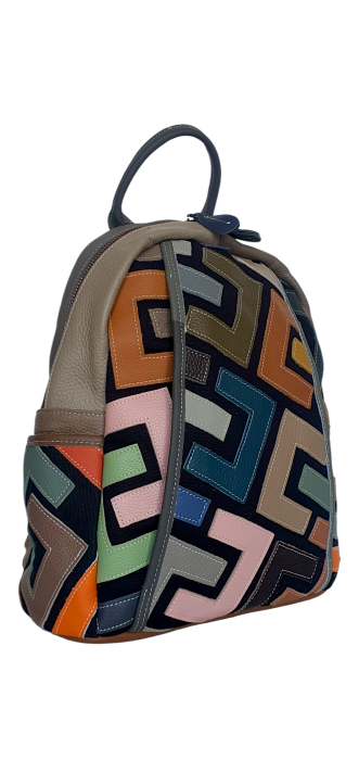 Rucsac Dama Piele Naturala Multicolor Ilaria G04557 [2]